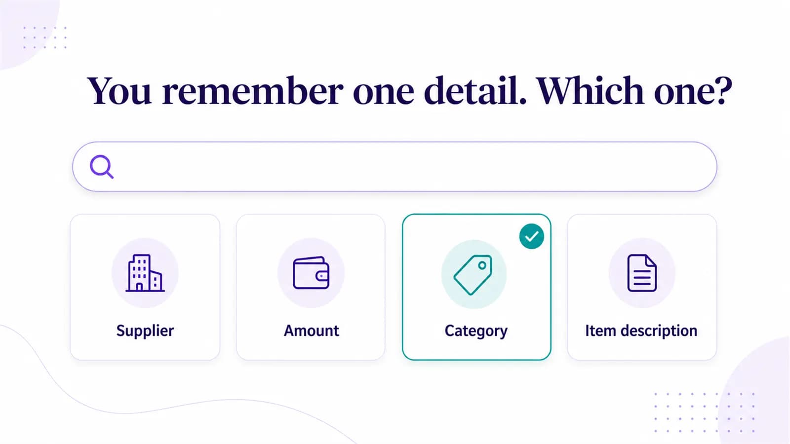 Supplier, amount, category and item details used to investigate recurring invoice records.