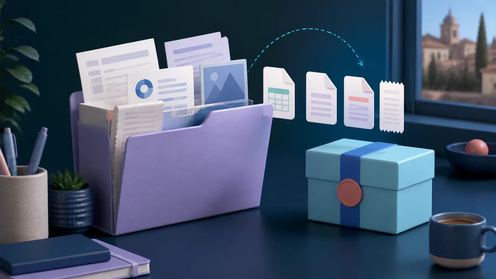 Exportar gastos junto con los documentos originales