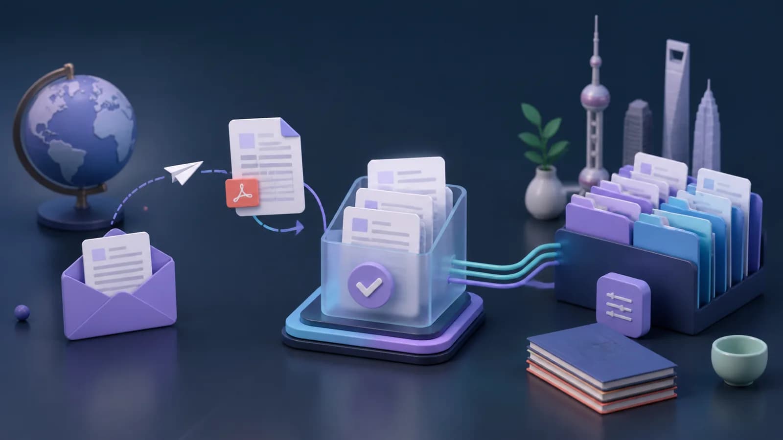 整理海外供应商发来的PDF发票